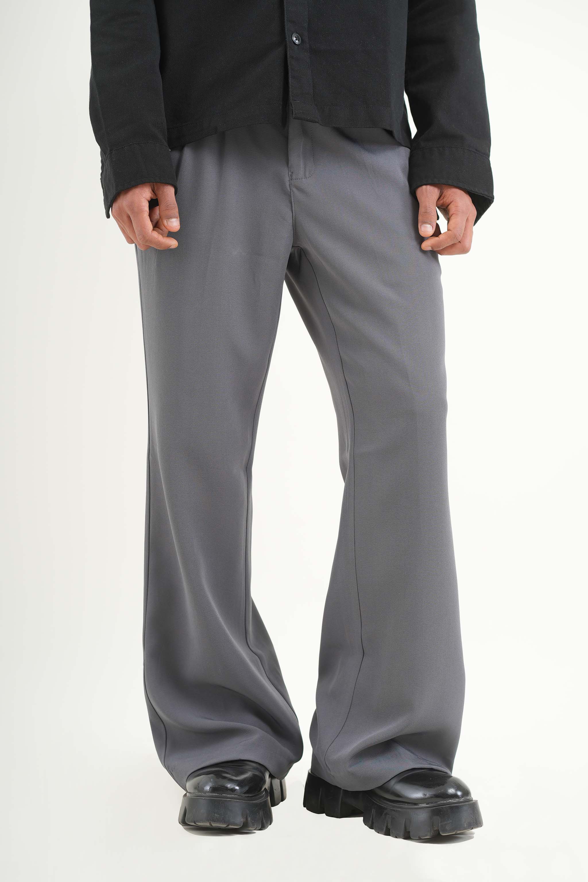 Buy SMOKEY GREY KOREAN PANT Online at Main Character India