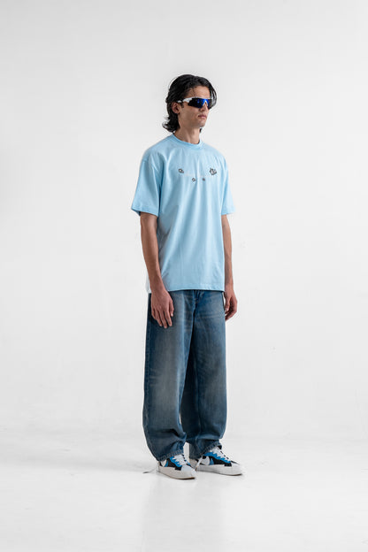 Veni Vidi Vici Blue Oversized T-Shirt