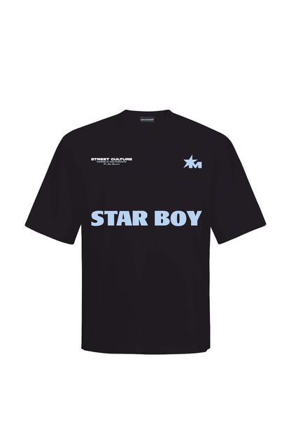 Star Boy Black Oversized T-Shirt