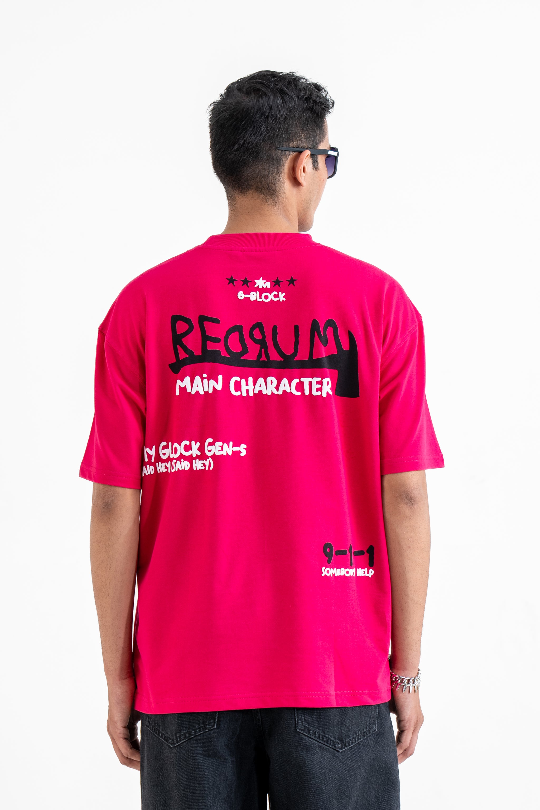 Redrum Pink Oversized T-Shirt