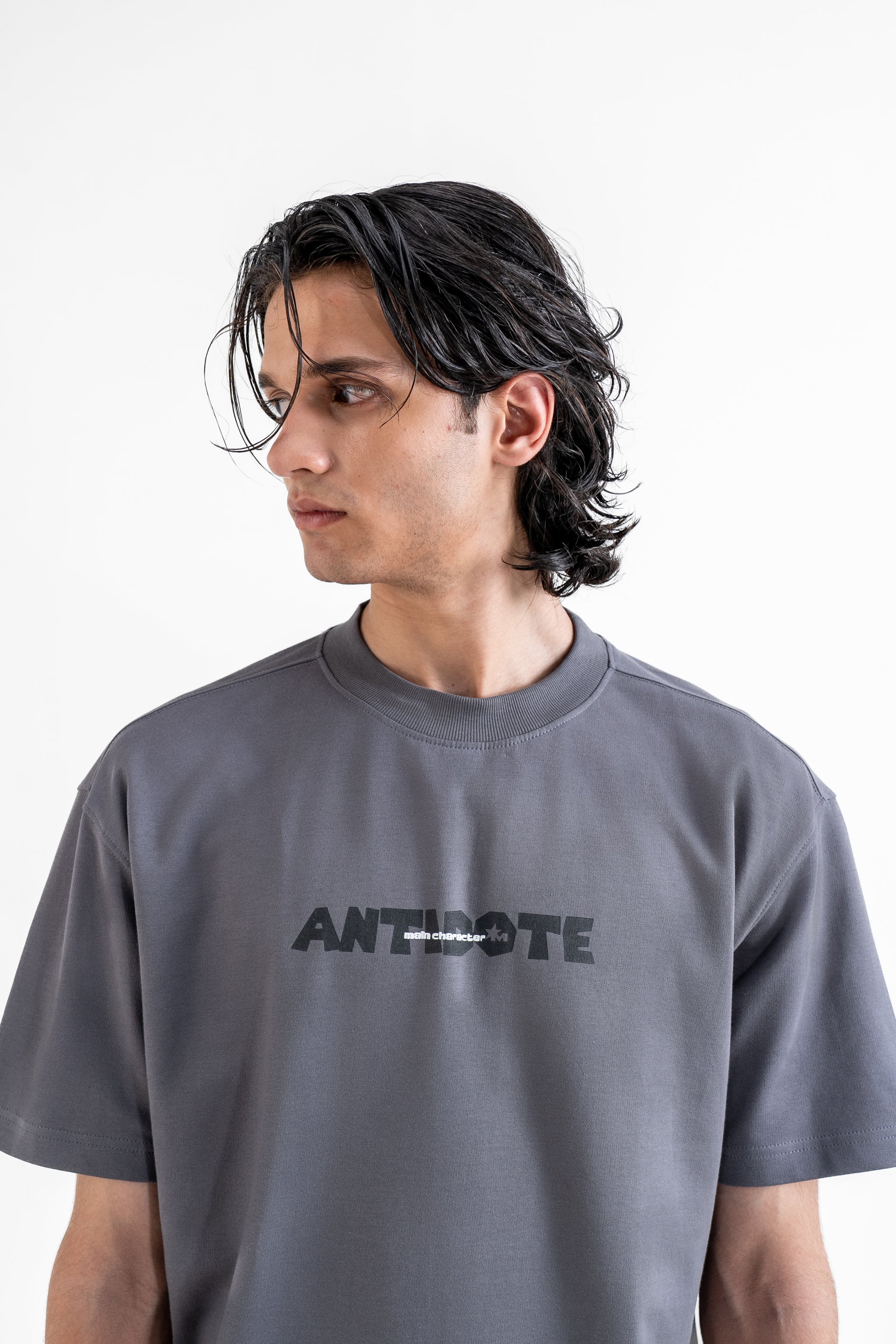 Antidote Grey Oversized T-Shirt