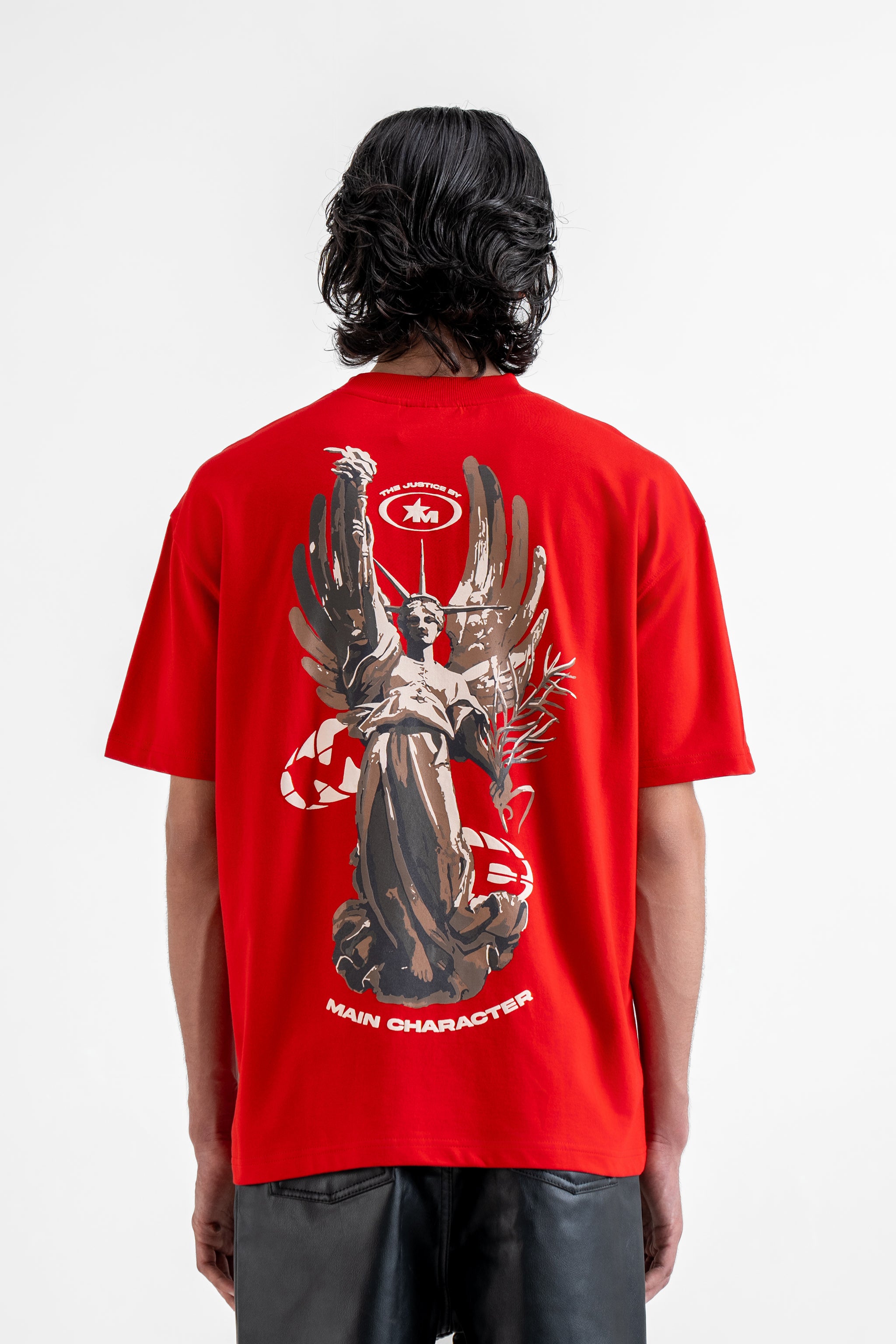 The Justice Red Oversized T-Shirt