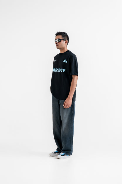 Star Boy Black Oversized T-Shirt