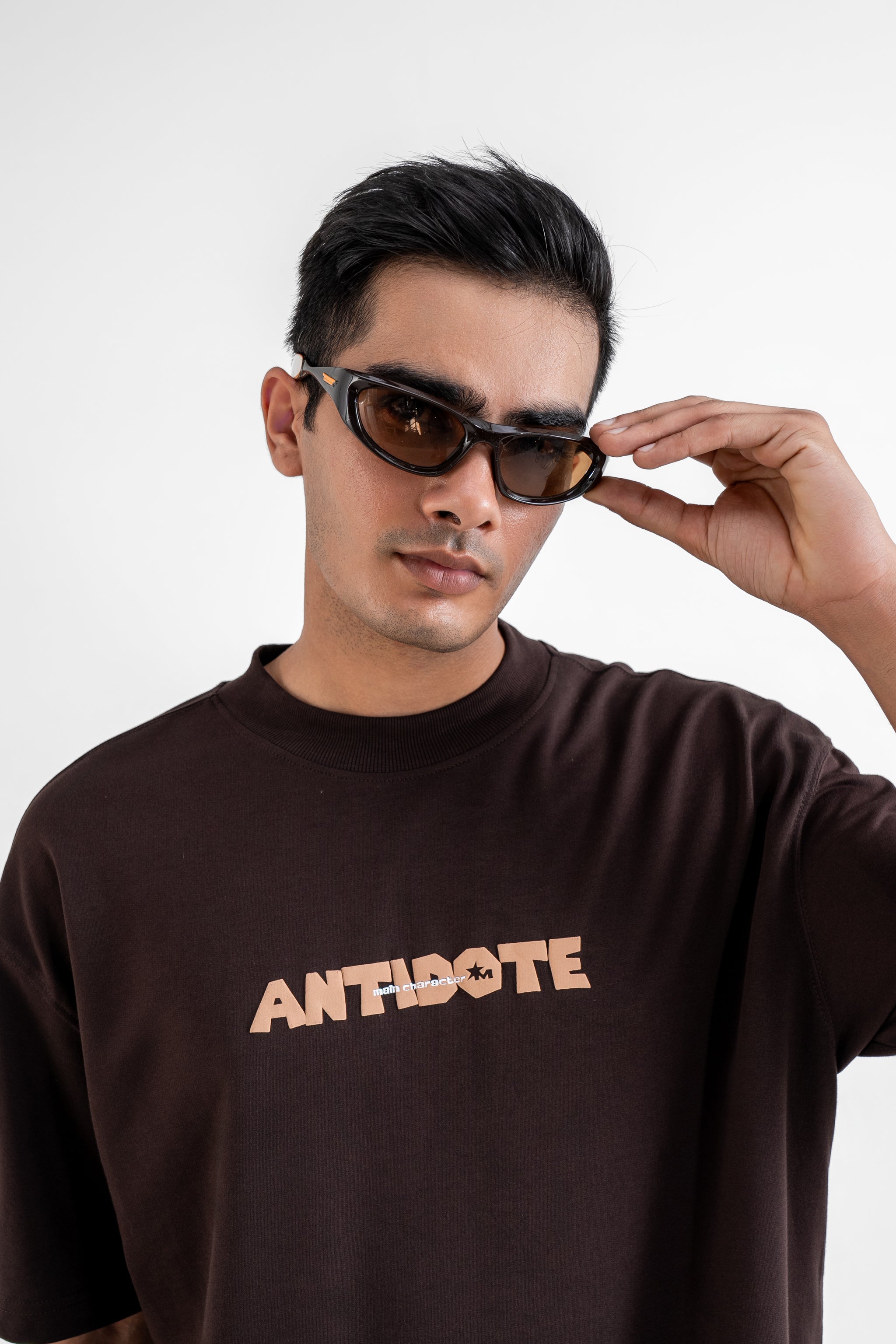 Antidote Brown Oversized T-Shirt