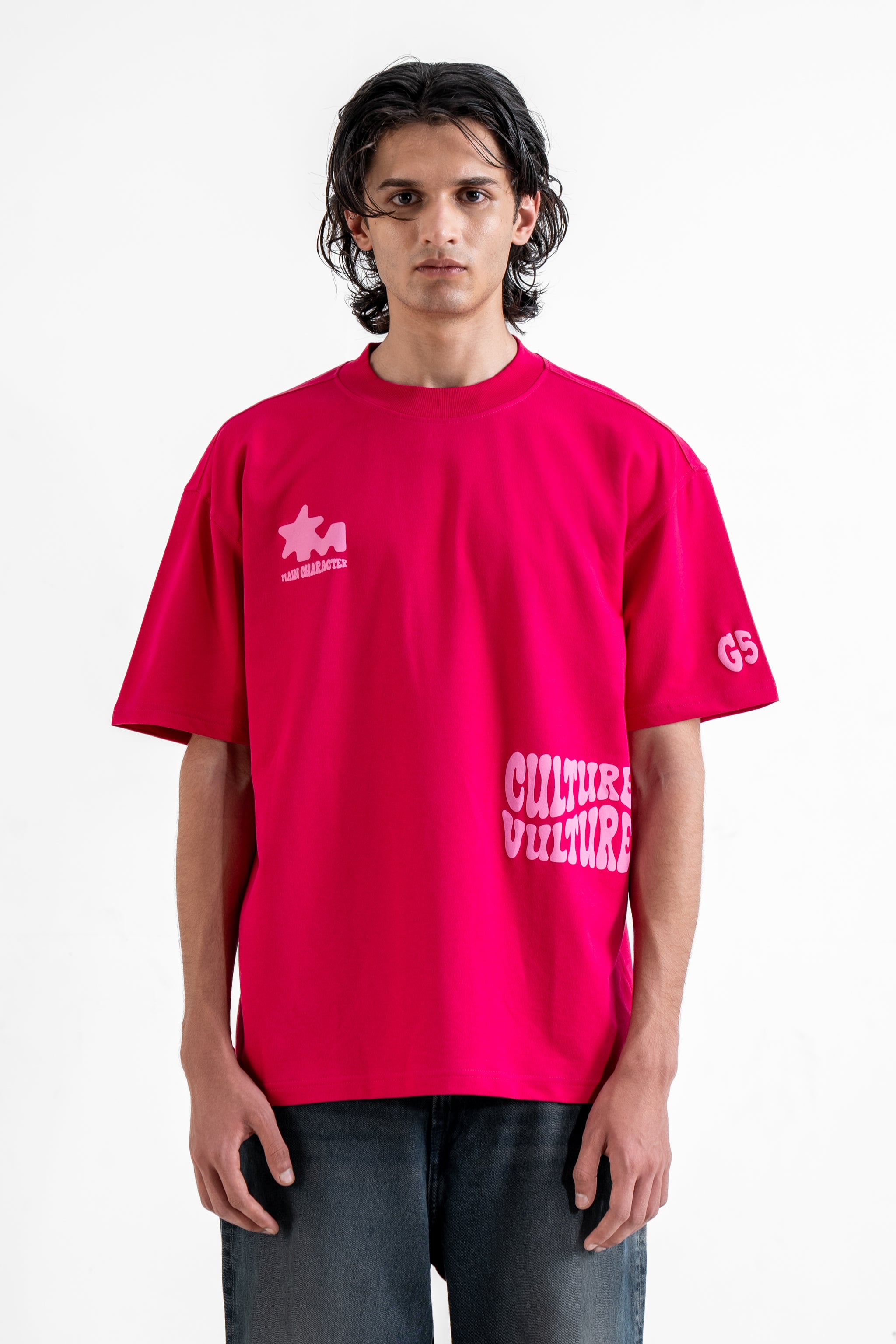 Culture Vulture Pink Oversized T-Shirt