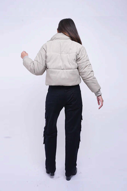 Heavy Padded Cropped Puffer